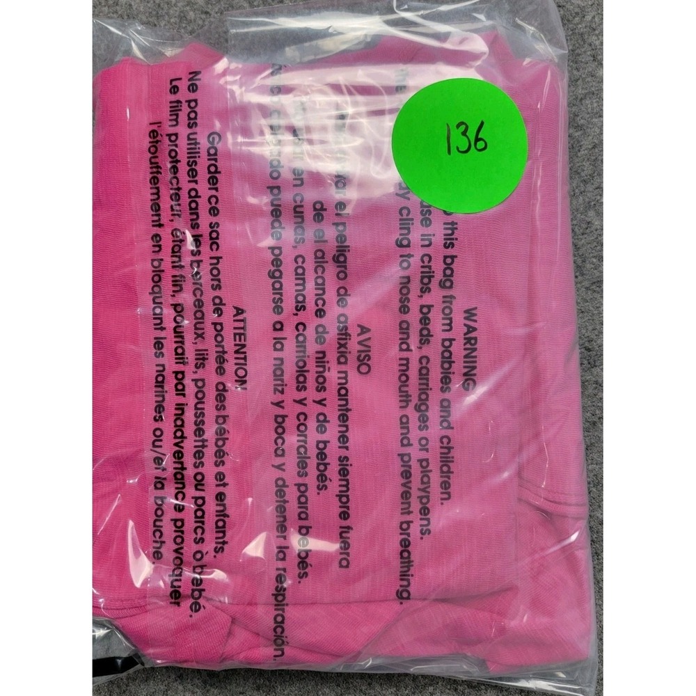 Habitat Dress Womens Sz M Hot Pink Cotton Sleeveless Wrap Neck Asymmetrical Midi - Picture 9 of 9